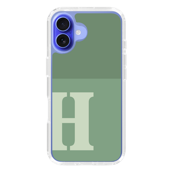 Slim Protection Case［ オリジナル - initial two tone - H green ］