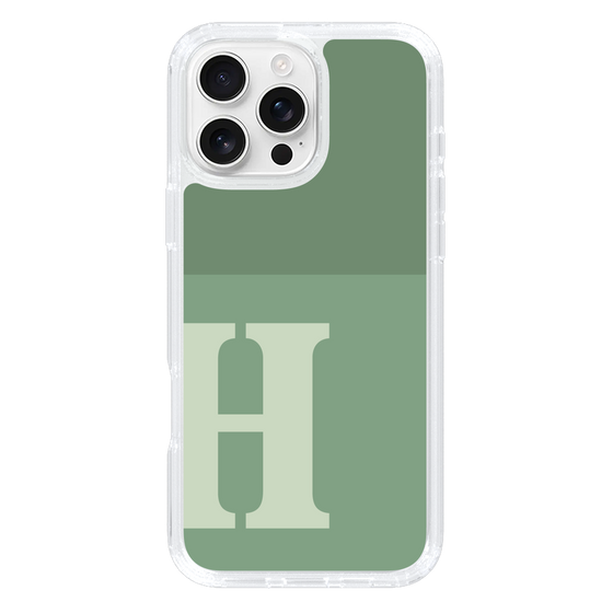 Slim Protection Case［ オリジナル - initial two tone - H green ］