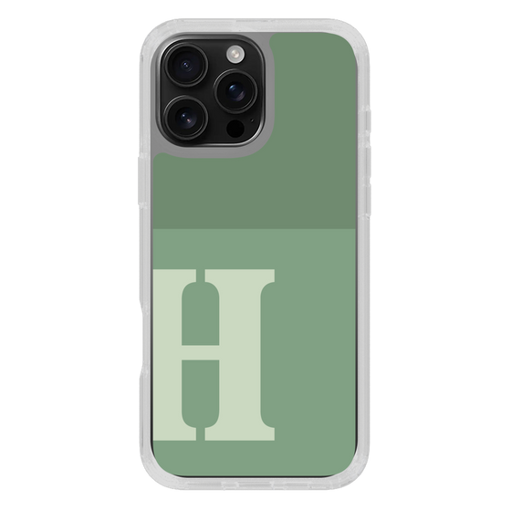 Slim Protection Case［ オリジナル - initial two tone - H green ］