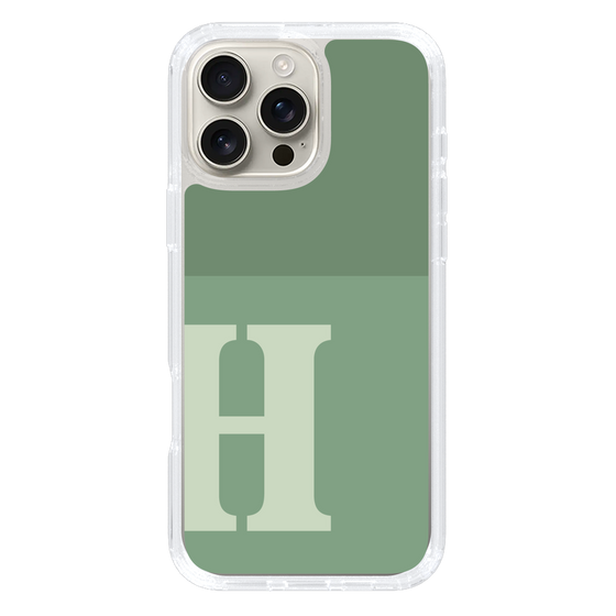Slim Protection Case［ オリジナル - initial two tone - H green ］