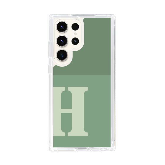 Slim Protection Case［ Original - initial two tone - H green ］