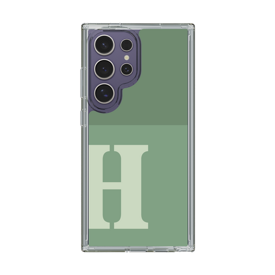 Slim Protection Case［ Original - initial two tone - H green ］