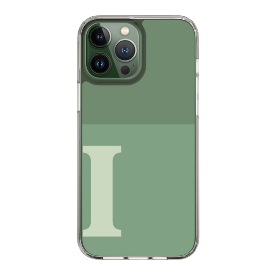 Slim Protection Case［ Original - initial two tone - I green ］