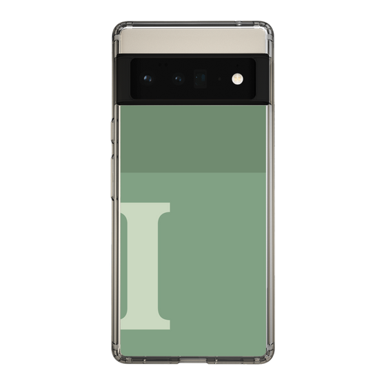 Slim Protection Case［ Original - initial two tone - I green ］