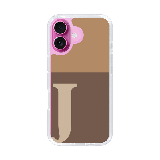 Slim Protection Case［ オリジナル - initial two tone - J brown ］