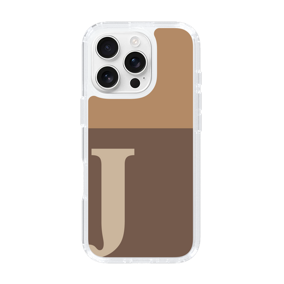 Slim Protection Case［ オリジナル - initial two tone - J brown ］