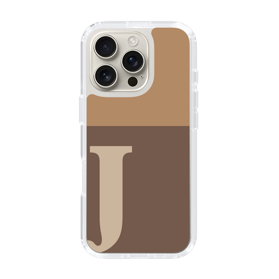 Slim Protection Case［ オリジナル - initial two tone - J brown ］