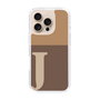 Slim Protection Case［ オリジナル - initial two tone - J brown ］