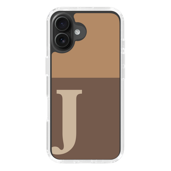 Slim Protection Case［ オリジナル - initial two tone - J brown ］
