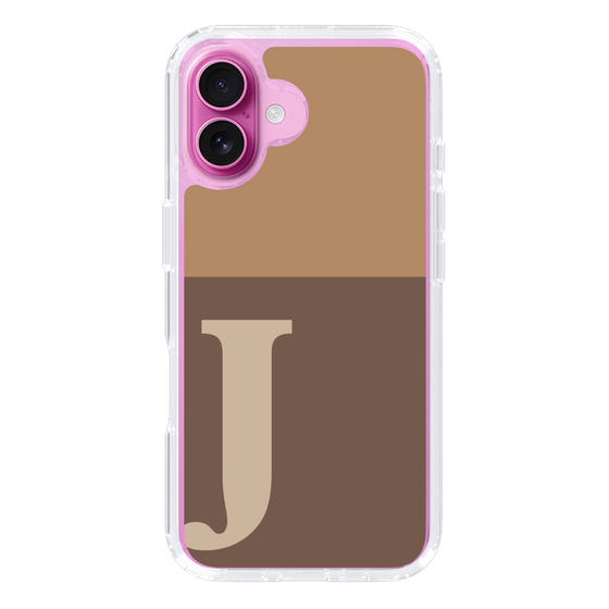 Slim Protection Case［ オリジナル - initial two tone - J brown ］