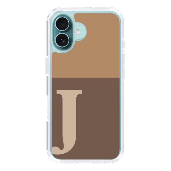 Slim Protection Case［ オリジナル - initial two tone - J brown ］