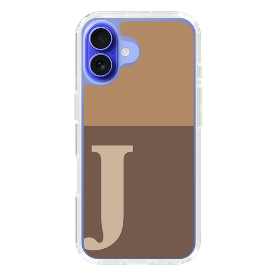 Slim Protection Case［ オリジナル - initial two tone - J brown ］