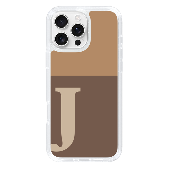 Slim Protection Case［ オリジナル - initial two tone - J brown ］