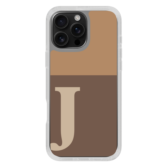 Slim Protection Case［ オリジナル - initial two tone - J brown ］