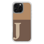 Slim Protection Case［ オリジナル - initial two tone - J brown ］