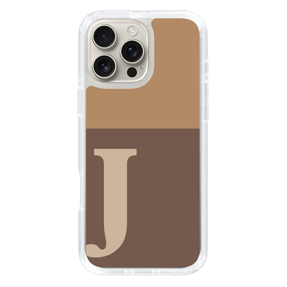 Slim Protection Case［ オリジナル - initial two tone - J brown ］