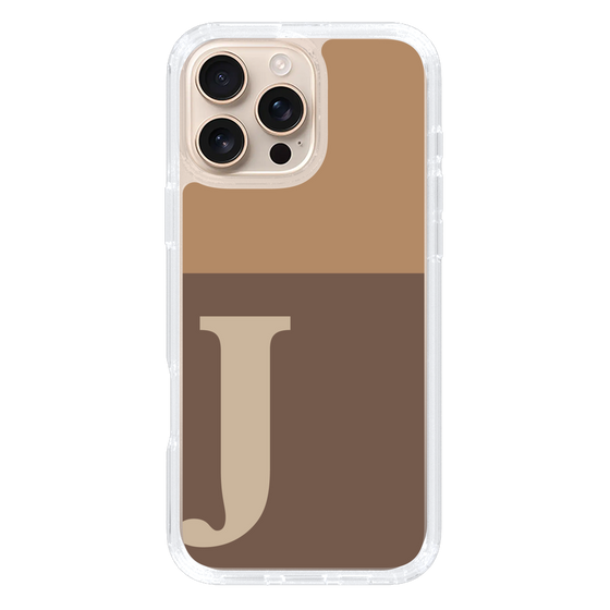 Slim Protection Case［ オリジナル - initial two tone - J brown ］
