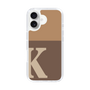 Slim Protection Case［ オリジナル - initial two tone - K brown ］