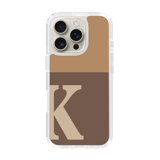 Slim Protection Case［ オリジナル - initial two tone - K brown ］