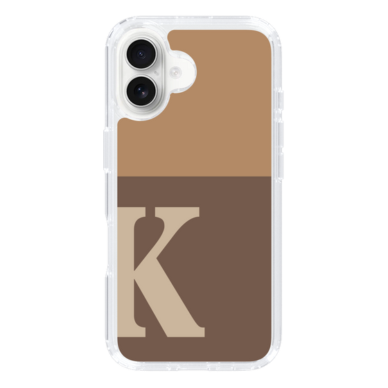 Slim Protection Case［ オリジナル - initial two tone - K brown ］