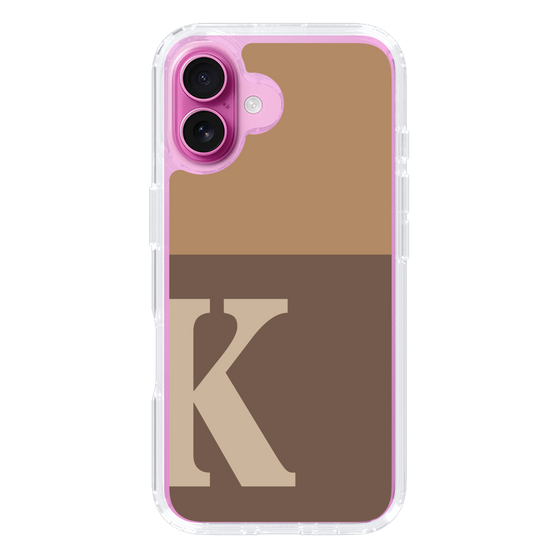Slim Protection Case［ オリジナル - initial two tone - K brown ］