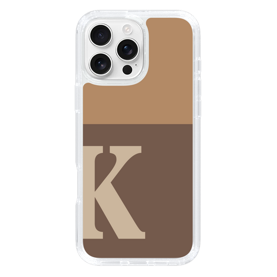 Slim Protection Case［ オリジナル - initial two tone - K brown ］