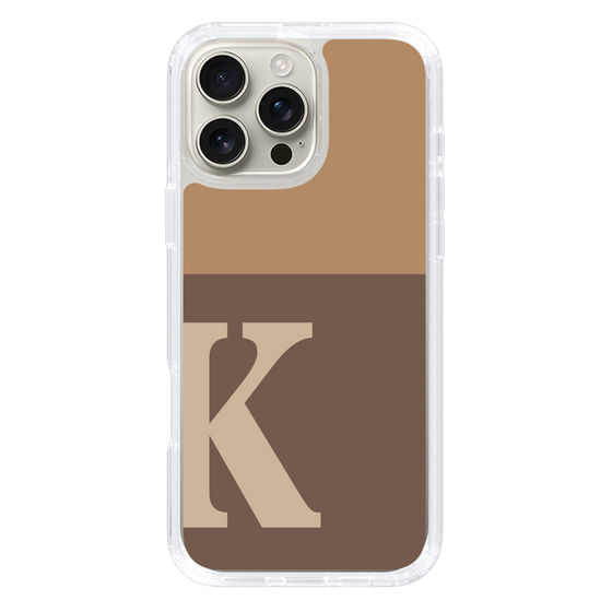Slim Protection Case［ オリジナル - initial two tone - K brown ］