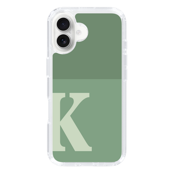 Slim Protection Case［ オリジナル - initial two tone - K green ］
