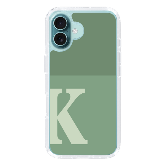 Slim Protection Case［ オリジナル - initial two tone - K green ］