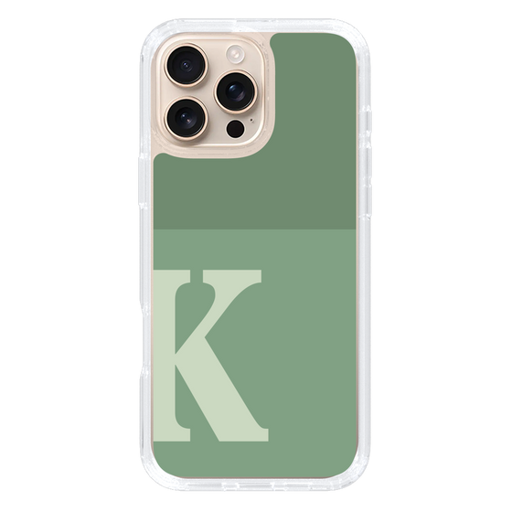 Slim Protection Case［ オリジナル - initial two tone - K green ］