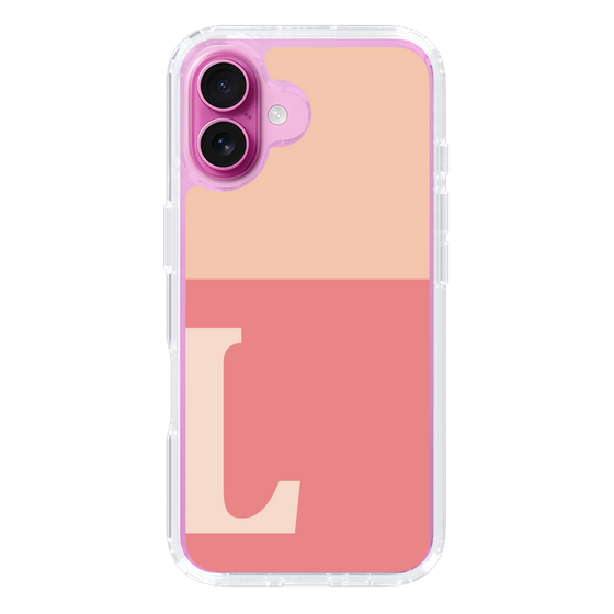 Slim Protection Case［ オリジナル - initial two tone - L pink ］
