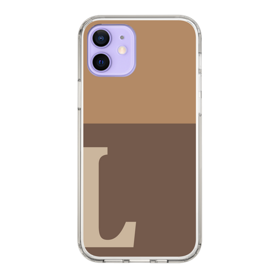 Slim Protection Case［ Original - initial two tone - L brown ］