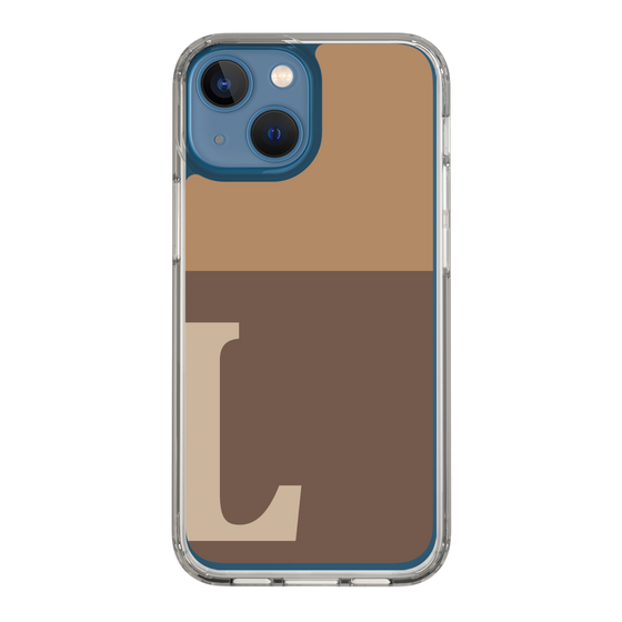 Slim Protection Case［ Original - initial two tone - L brown ］
