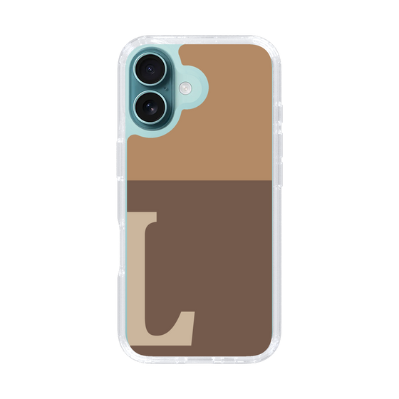 Slim Protection Case［ オリジナル - initial two tone - L brown ］
