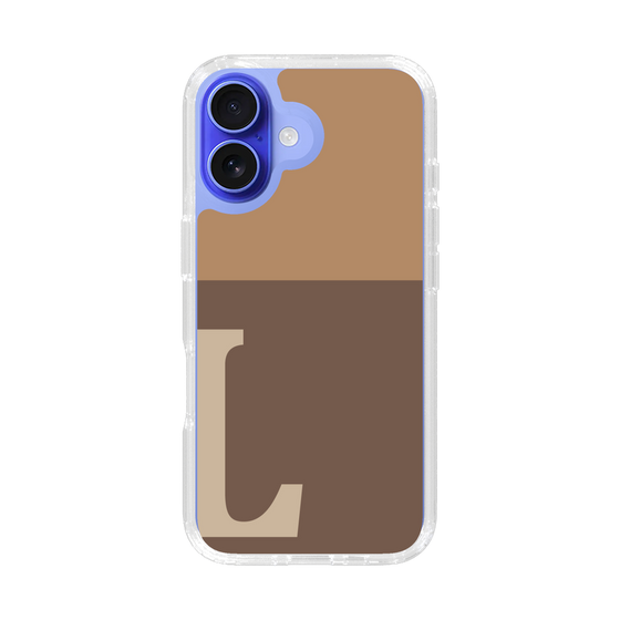 Slim Protection Case［ オリジナル - initial two tone - L brown ］