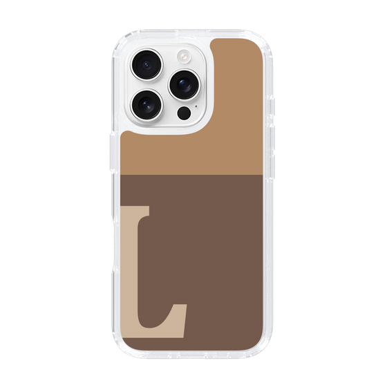 Slim Protection Case［ オリジナル - initial two tone - L brown ］