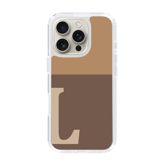 Slim Protection Case［ オリジナル - initial two tone - L brown ］