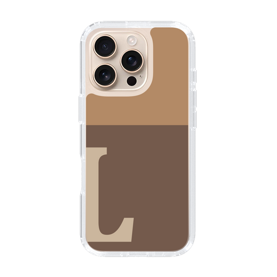 Slim Protection Case［ オリジナル - initial two tone - L brown ］