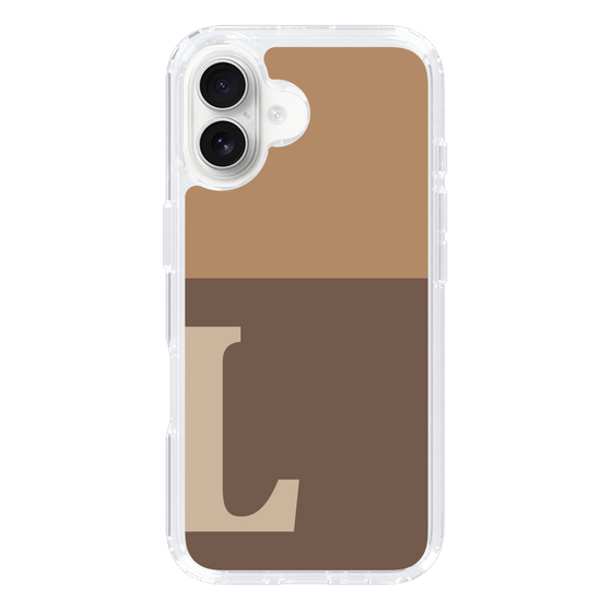 Slim Protection Case［ オリジナル - initial two tone - L brown ］