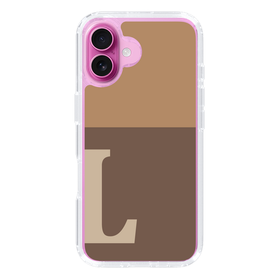 Slim Protection Case［ オリジナル - initial two tone - L brown ］