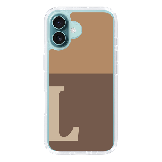 Slim Protection Case［ オリジナル - initial two tone - L brown ］