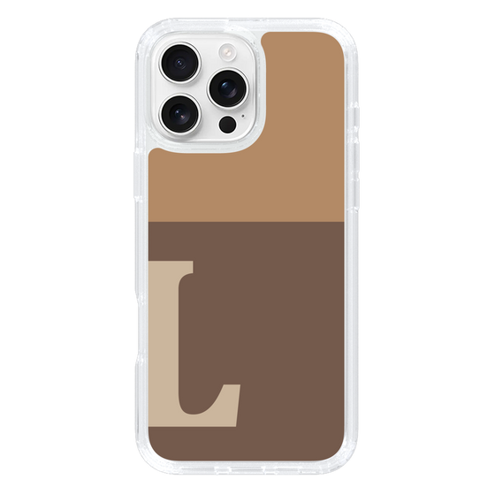 Slim Protection Case［ オリジナル - initial two tone - L brown ］