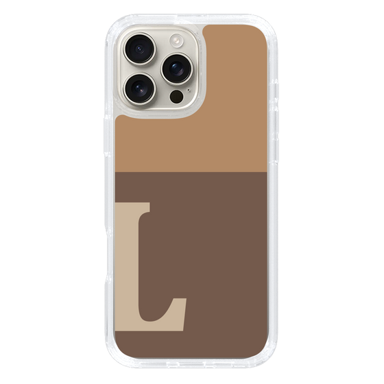 Slim Protection Case［ オリジナル - initial two tone - L brown ］
