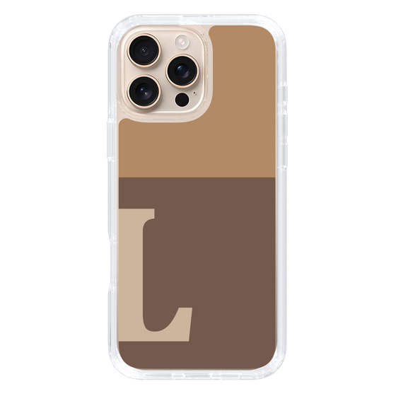 Slim Protection Case［ オリジナル - initial two tone - L brown ］