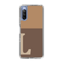 Slim Protection Case［ Original - initial two tone - L brown ］