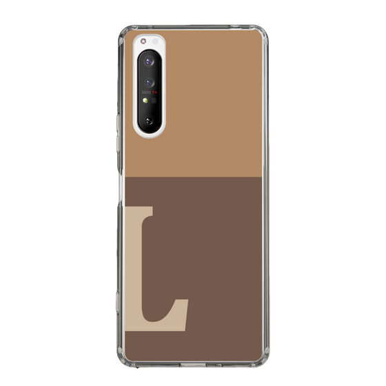 Slim Protection Case［ Original - initial two tone - L brown ］