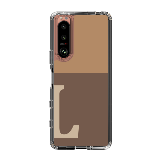Slim Protection Case［ Original - initial two tone - L brown ］