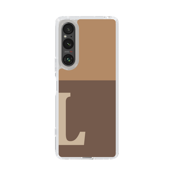 Slim Protection Case［ Original - initial two tone - L brown ］