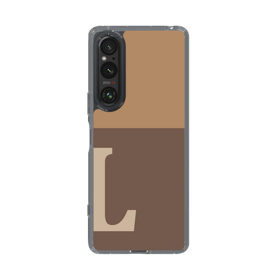 Slim Protection Case［ Original - initial two tone - L brown ］