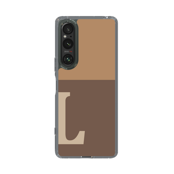 Slim Protection Case［ Original - initial two tone - L brown ］